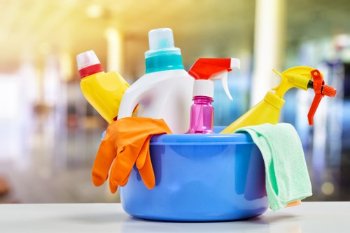 Carpet cleaning technician preparing equipment for a service appointment