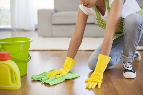 Freshly cleaned commercial flooring in Walthamstow Village